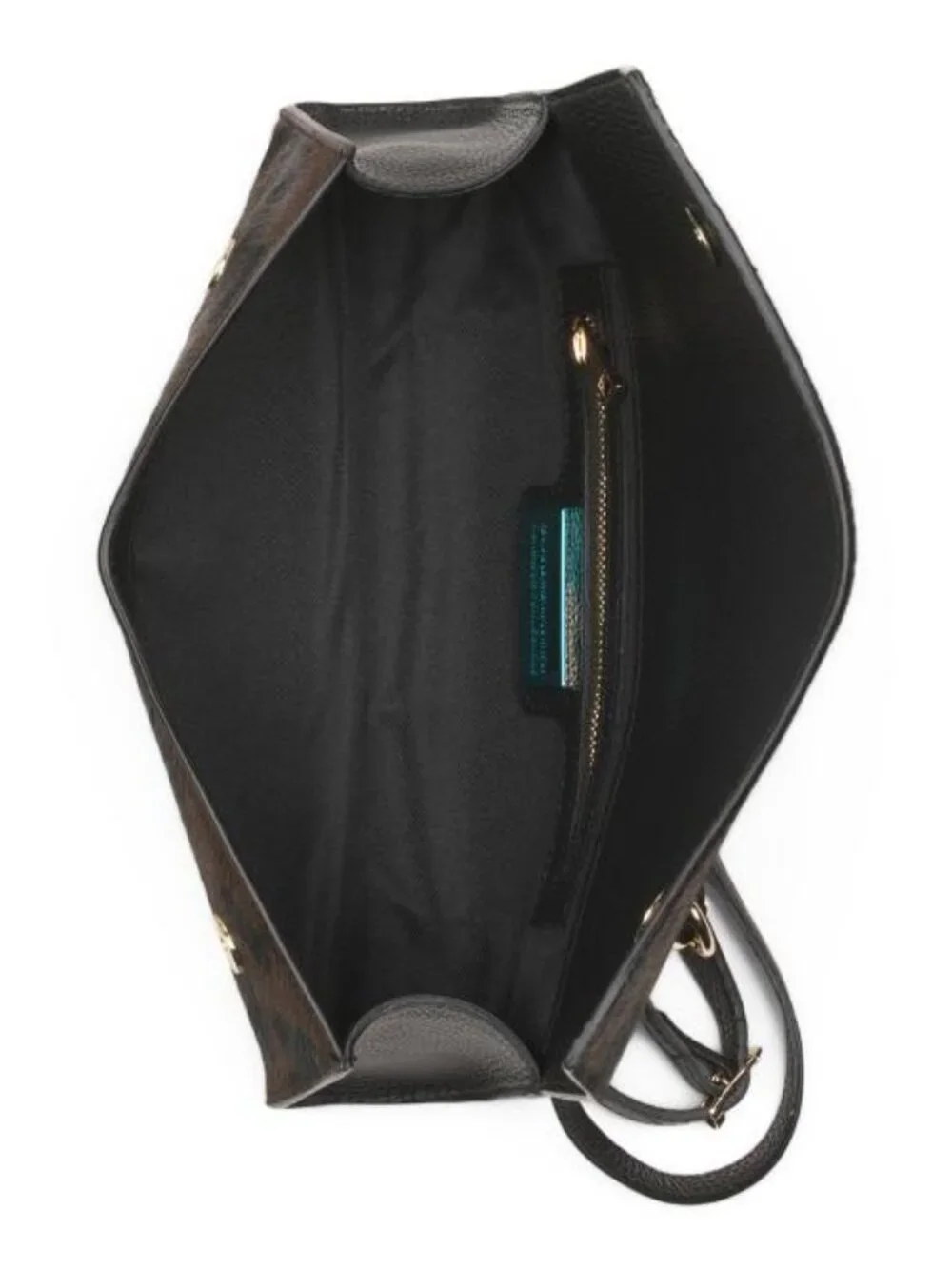 DIVINA FIRENZE Made In Italy Leather Clutch With Top Carry Handle